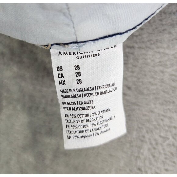 Mens Light Blue American Eagle Next Level Flex Classic Stretch Shorts Size 28 - Picture 6 of 12